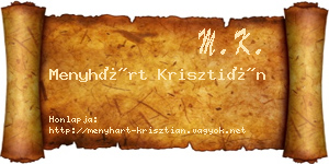 Menyhárt Krisztián névjegykártya